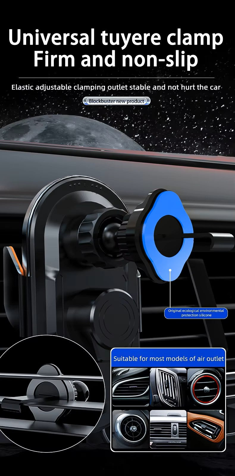 Wireless Car Phone Holder & 66W Fast Charging Station with Auto Infrared Induction, Compatible with iPhone 15/14/13/12 and Samsung