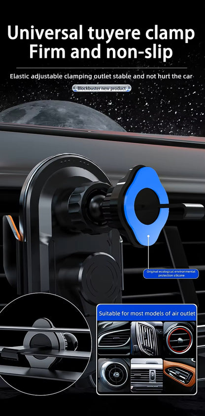 Wireless Car Phone Holder & 66W Fast Charging Station with Auto Infrared Induction, Compatible with iPhone 15/14/13/12 and Samsung