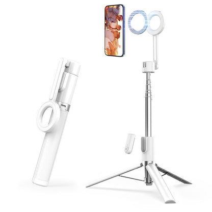 Magnetic Selfie Stick Tripod for iPhone & Android, 64” Compatible with MagSafe & Metal Ring Phones